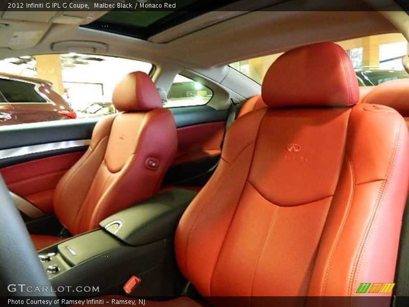 Malbec Black / Monaco Red 2012 Infiniti G IPL G Coupe