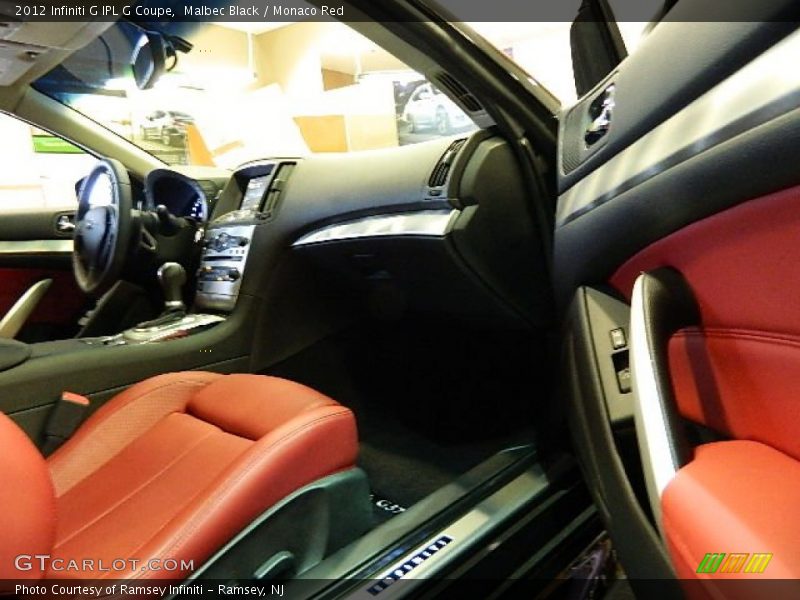 Malbec Black / Monaco Red 2012 Infiniti G IPL G Coupe