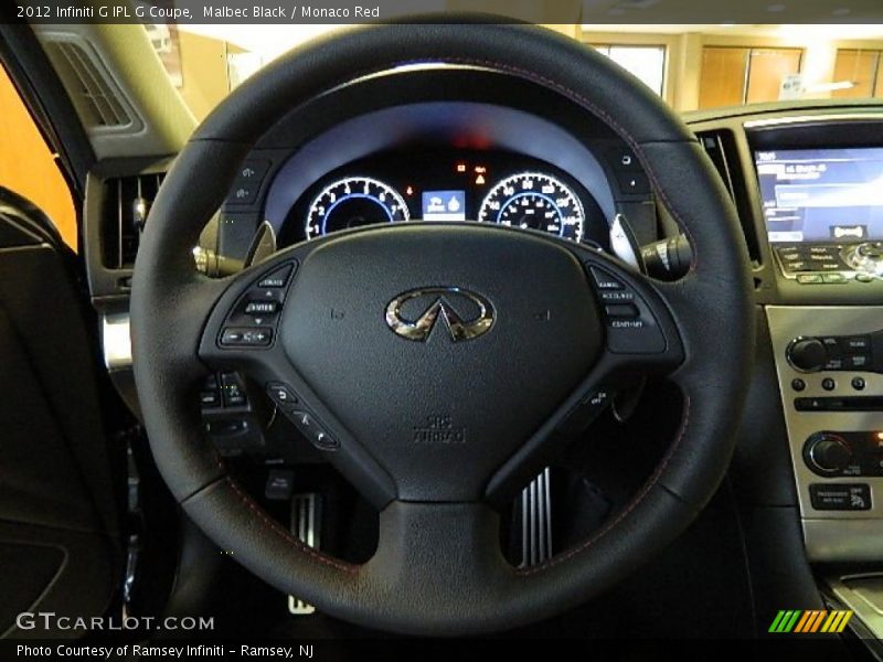 Malbec Black / Monaco Red 2012 Infiniti G IPL G Coupe