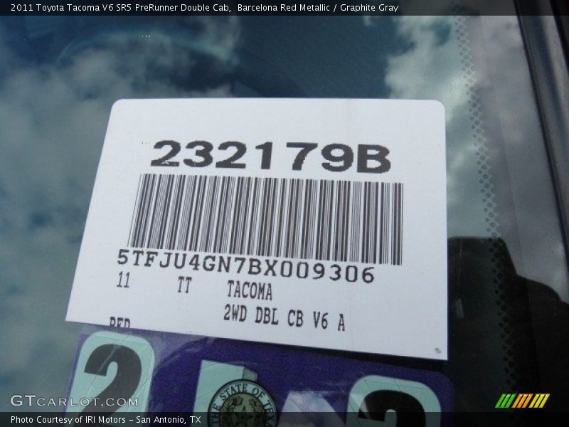 Barcelona Red Metallic / Graphite Gray 2011 Toyota Tacoma V6 SR5 PreRunner Double Cab