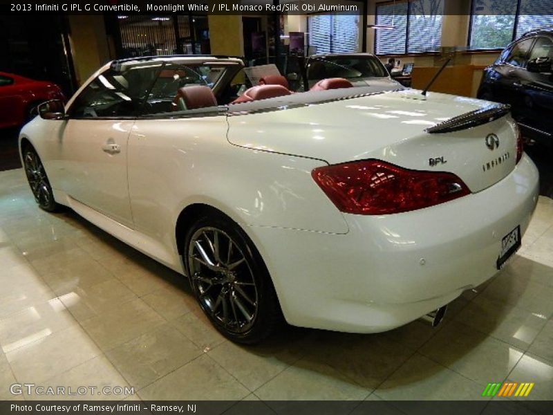Moonlight White / IPL Monaco Red/Silk Obi Aluminum 2013 Infiniti G IPL G Convertible