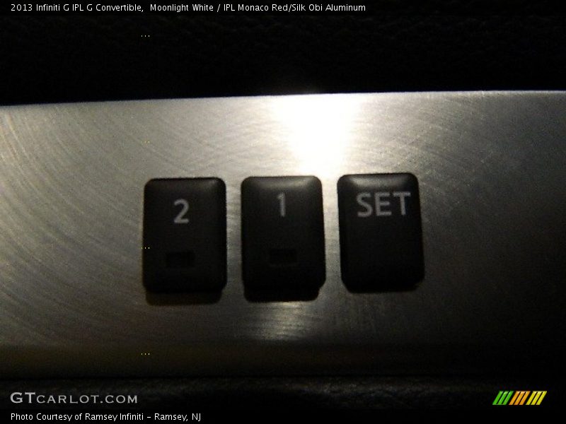Moonlight White / IPL Monaco Red/Silk Obi Aluminum 2013 Infiniti G IPL G Convertible