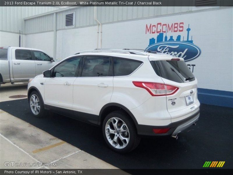 White Platinum Metallic Tri-Coat / Charcoal Black 2013 Ford Escape Titanium 2.0L EcoBoost