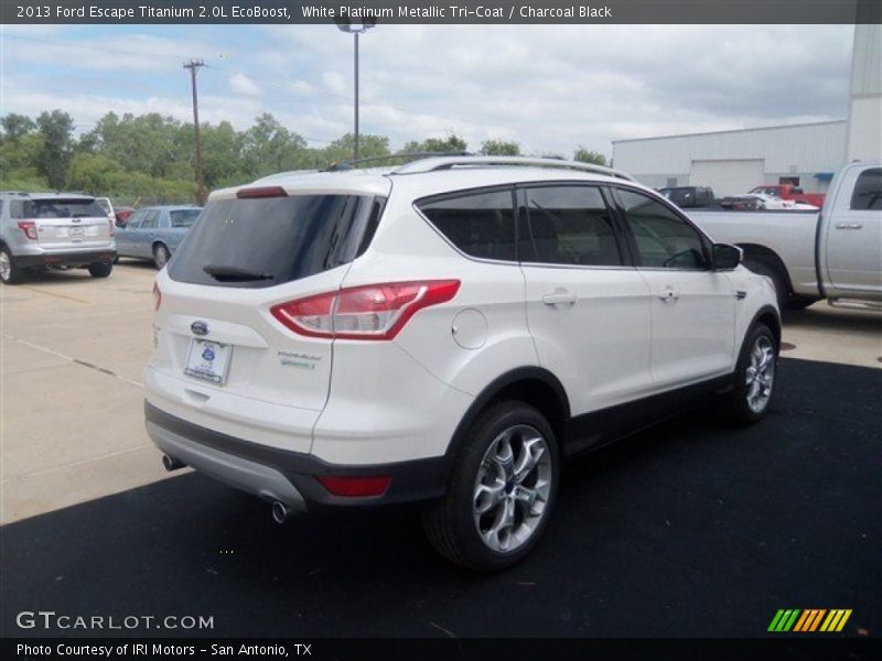 White Platinum Metallic Tri-Coat / Charcoal Black 2013 Ford Escape Titanium 2.0L EcoBoost