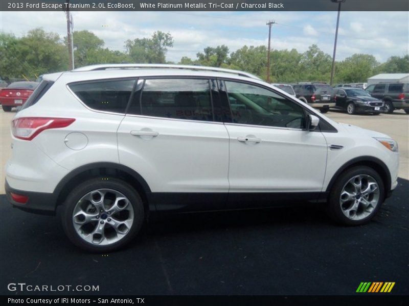 White Platinum Metallic Tri-Coat / Charcoal Black 2013 Ford Escape Titanium 2.0L EcoBoost