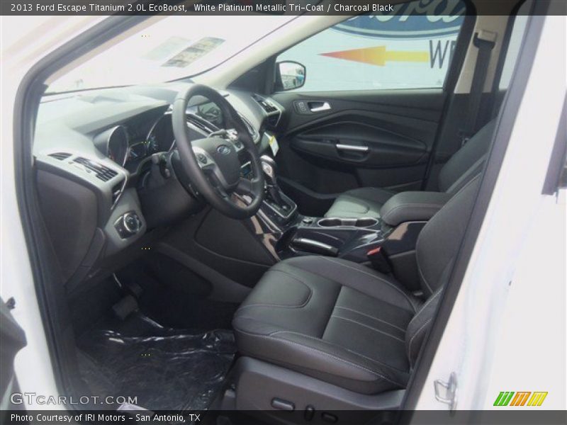 White Platinum Metallic Tri-Coat / Charcoal Black 2013 Ford Escape Titanium 2.0L EcoBoost