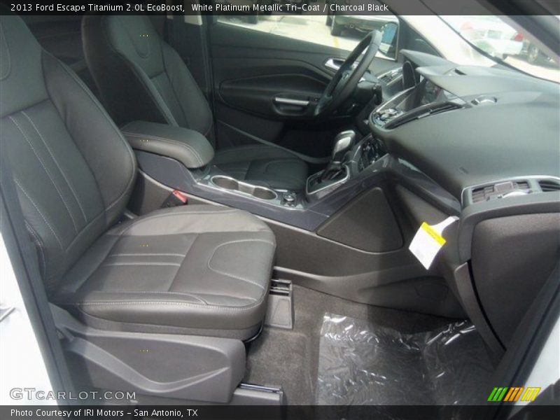 White Platinum Metallic Tri-Coat / Charcoal Black 2013 Ford Escape Titanium 2.0L EcoBoost