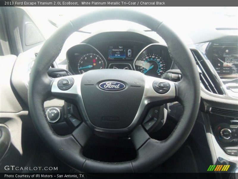 White Platinum Metallic Tri-Coat / Charcoal Black 2013 Ford Escape Titanium 2.0L EcoBoost