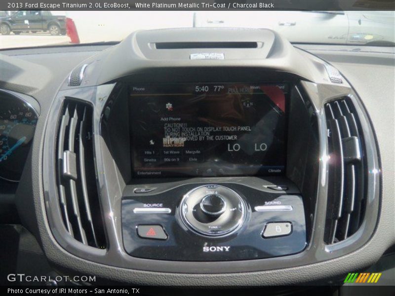 White Platinum Metallic Tri-Coat / Charcoal Black 2013 Ford Escape Titanium 2.0L EcoBoost