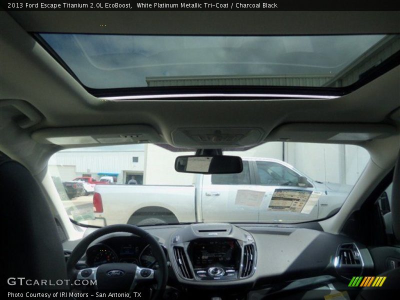 White Platinum Metallic Tri-Coat / Charcoal Black 2013 Ford Escape Titanium 2.0L EcoBoost