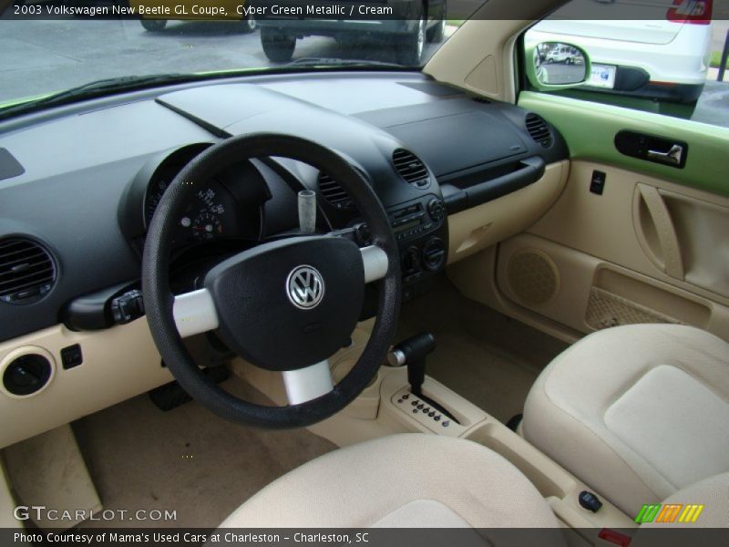 Cyber Green Metallic / Cream 2003 Volkswagen New Beetle GL Coupe