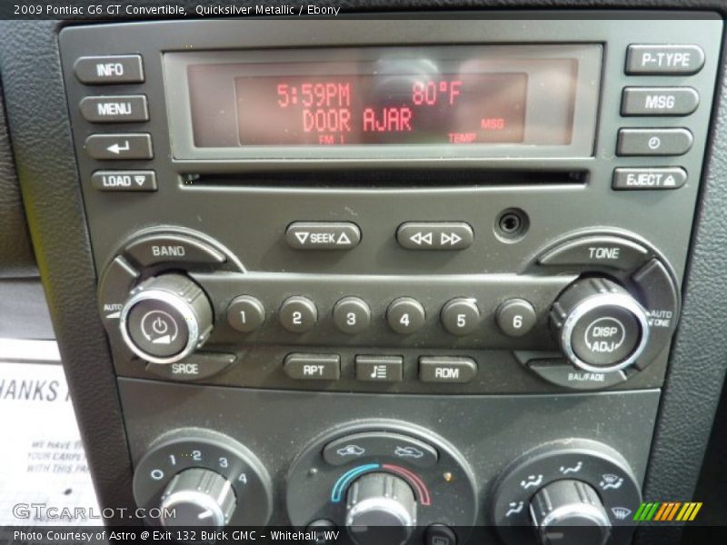 Audio System of 2009 G6 GT Convertible