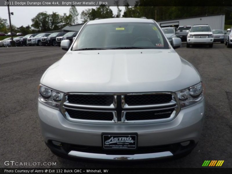 Bright Silver Metallic / Black 2011 Dodge Durango Crew 4x4