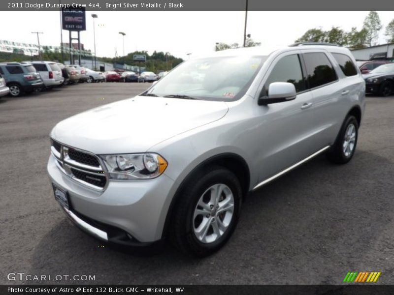 Bright Silver Metallic / Black 2011 Dodge Durango Crew 4x4
