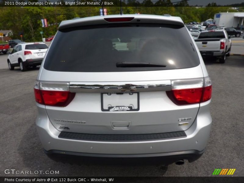 Bright Silver Metallic / Black 2011 Dodge Durango Crew 4x4