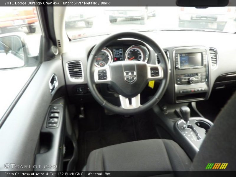 Bright Silver Metallic / Black 2011 Dodge Durango Crew 4x4