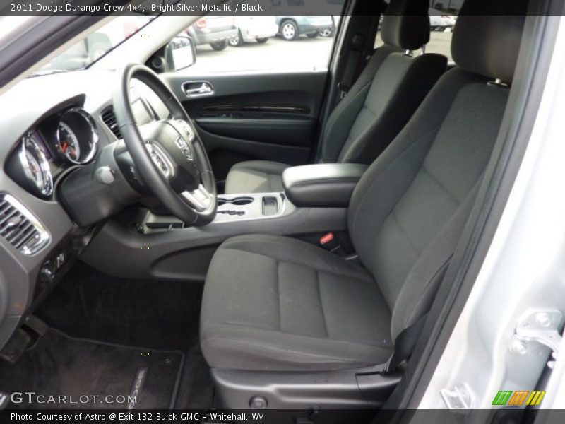 Bright Silver Metallic / Black 2011 Dodge Durango Crew 4x4