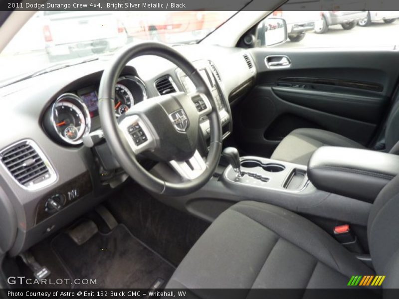 Bright Silver Metallic / Black 2011 Dodge Durango Crew 4x4