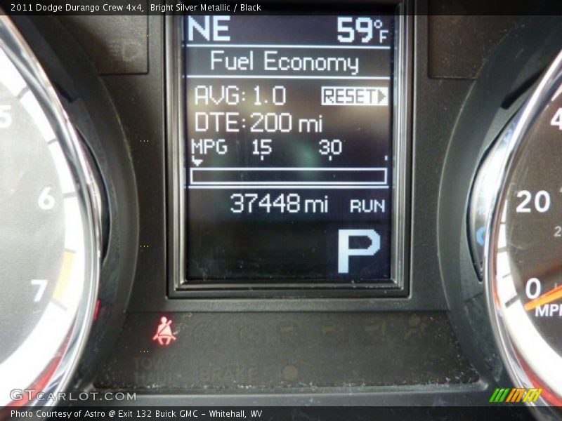 Bright Silver Metallic / Black 2011 Dodge Durango Crew 4x4