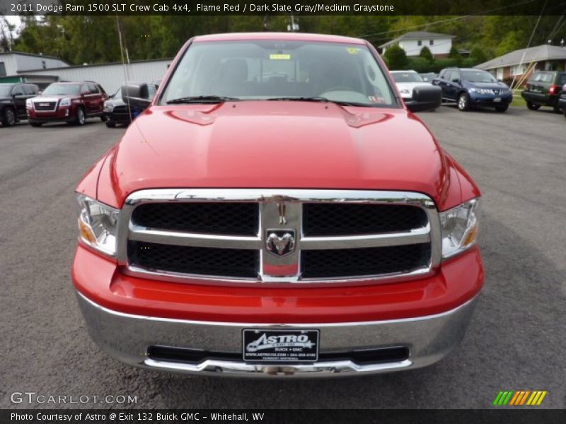 Flame Red / Dark Slate Gray/Medium Graystone 2011 Dodge Ram 1500 SLT Crew Cab 4x4