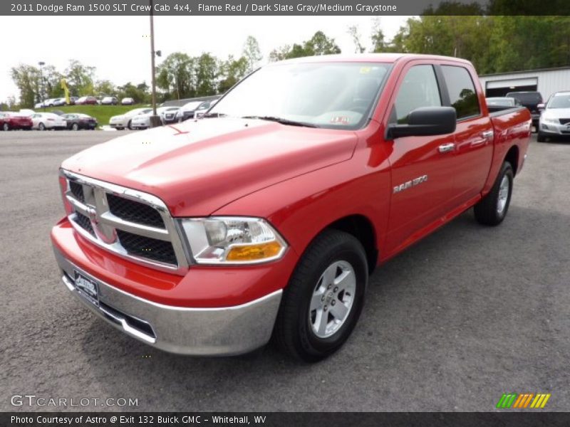 Flame Red / Dark Slate Gray/Medium Graystone 2011 Dodge Ram 1500 SLT Crew Cab 4x4