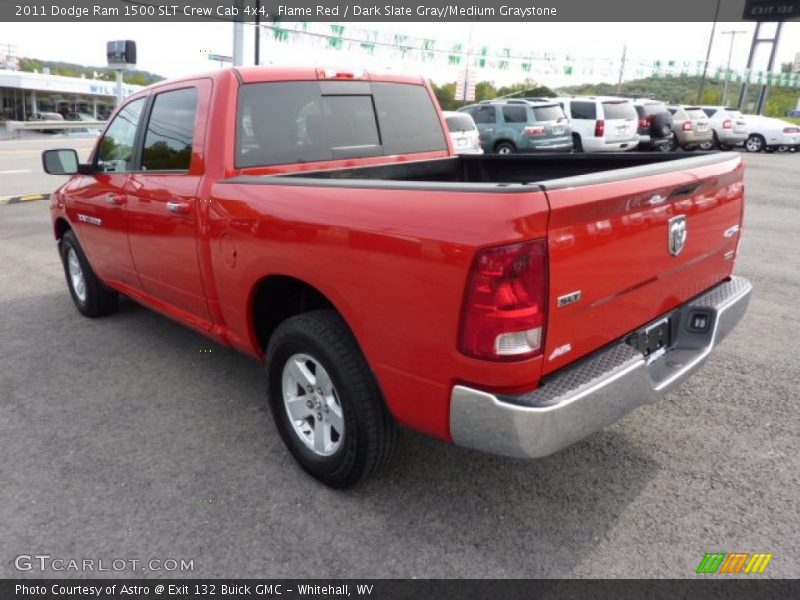 Flame Red / Dark Slate Gray/Medium Graystone 2011 Dodge Ram 1500 SLT Crew Cab 4x4