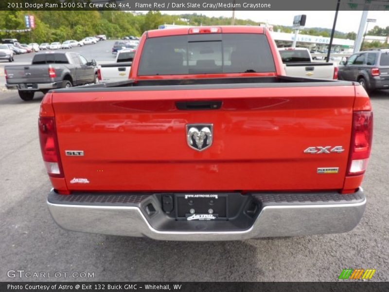 Flame Red / Dark Slate Gray/Medium Graystone 2011 Dodge Ram 1500 SLT Crew Cab 4x4