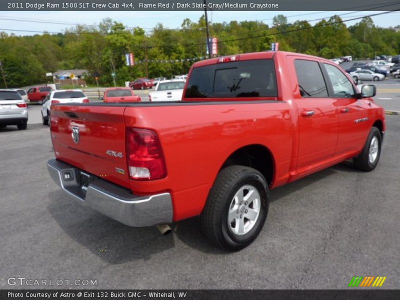 Flame Red / Dark Slate Gray/Medium Graystone 2011 Dodge Ram 1500 SLT Crew Cab 4x4