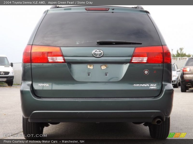 Aspen Green Pearl / Stone Gray 2004 Toyota Sienna XLE AWD