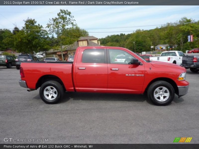 Flame Red / Dark Slate Gray/Medium Graystone 2011 Dodge Ram 1500 SLT Crew Cab 4x4