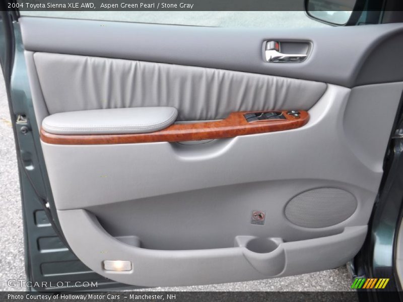 Aspen Green Pearl / Stone Gray 2004 Toyota Sienna XLE AWD
