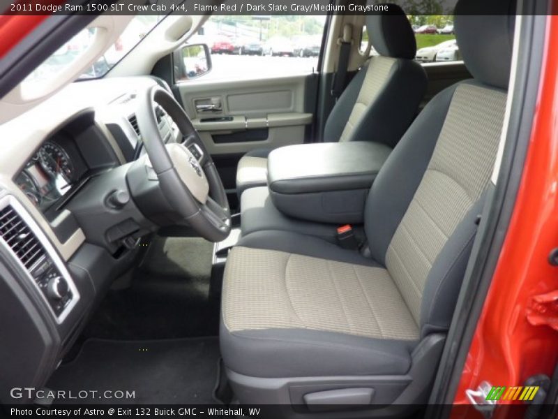 Flame Red / Dark Slate Gray/Medium Graystone 2011 Dodge Ram 1500 SLT Crew Cab 4x4