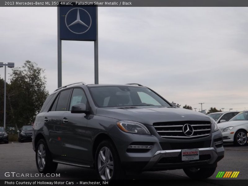 Palladium Silver Metallic / Black 2013 Mercedes-Benz ML 350 4Matic
