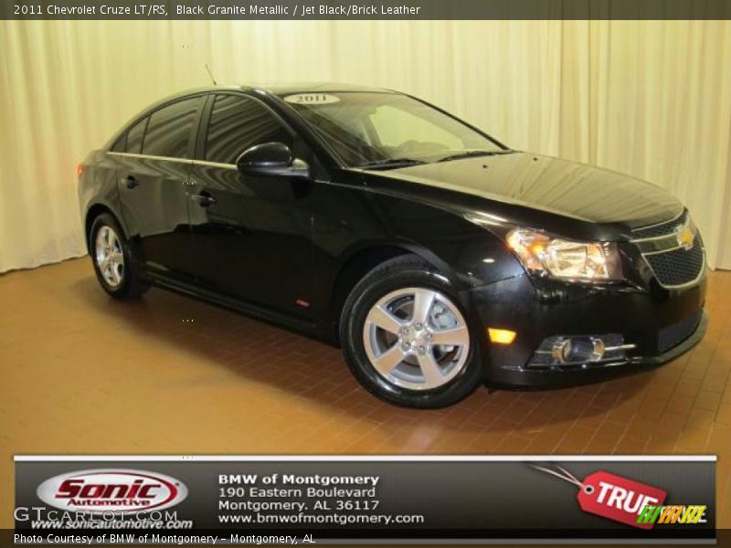 Black Granite Metallic / Jet Black/Brick Leather 2011 Chevrolet Cruze LT/RS