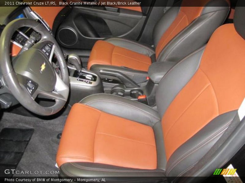 Black Granite Metallic / Jet Black/Brick Leather 2011 Chevrolet Cruze LT/RS