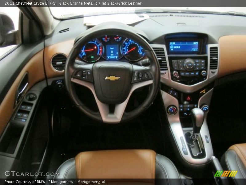 Black Granite Metallic / Jet Black/Brick Leather 2011 Chevrolet Cruze LT/RS