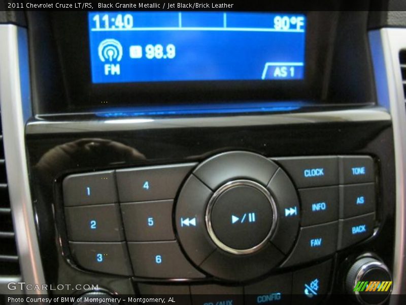 Black Granite Metallic / Jet Black/Brick Leather 2011 Chevrolet Cruze LT/RS