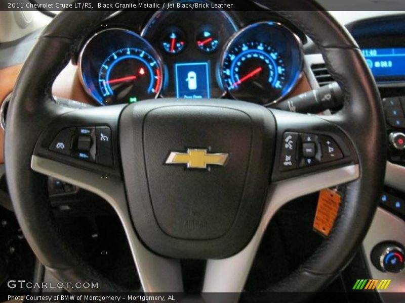 Black Granite Metallic / Jet Black/Brick Leather 2011 Chevrolet Cruze LT/RS