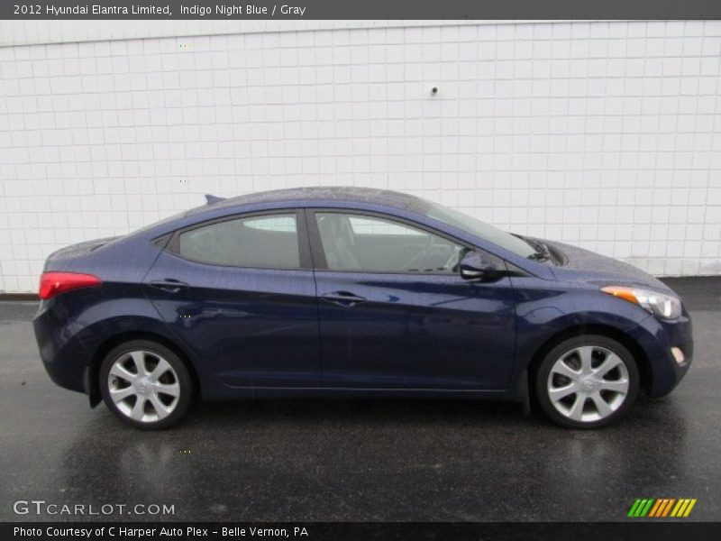 Indigo Night Blue / Gray 2012 Hyundai Elantra Limited
