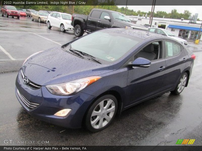 Indigo Night Blue / Gray 2012 Hyundai Elantra Limited
