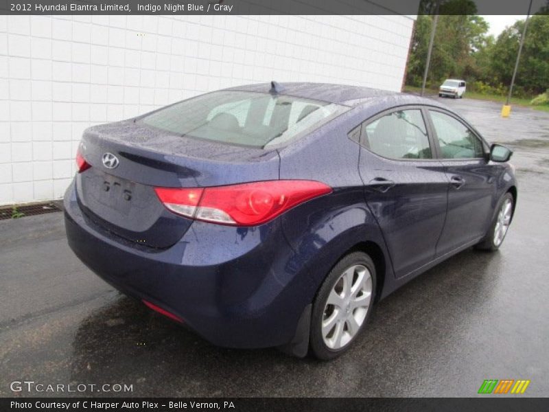 Indigo Night Blue / Gray 2012 Hyundai Elantra Limited