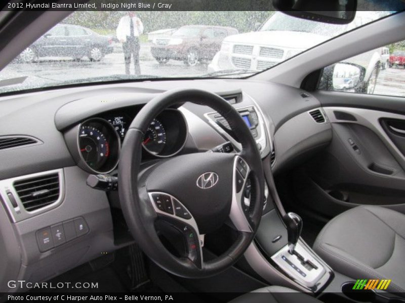 Indigo Night Blue / Gray 2012 Hyundai Elantra Limited