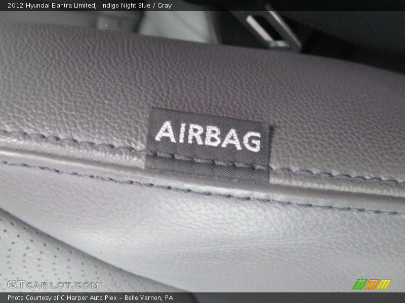 Indigo Night Blue / Gray 2012 Hyundai Elantra Limited