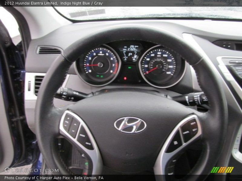 Indigo Night Blue / Gray 2012 Hyundai Elantra Limited