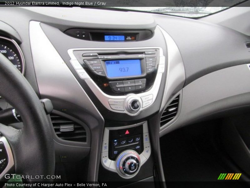 Indigo Night Blue / Gray 2012 Hyundai Elantra Limited