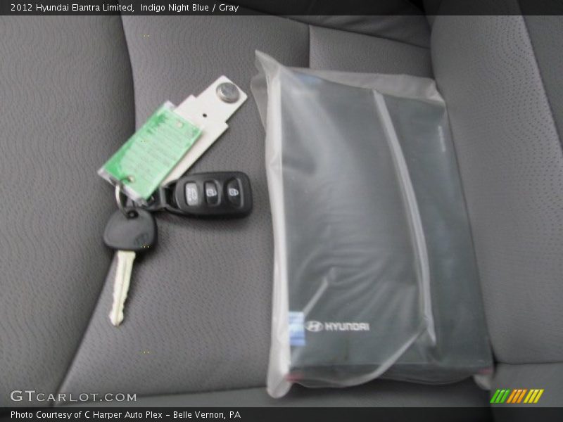 Indigo Night Blue / Gray 2012 Hyundai Elantra Limited