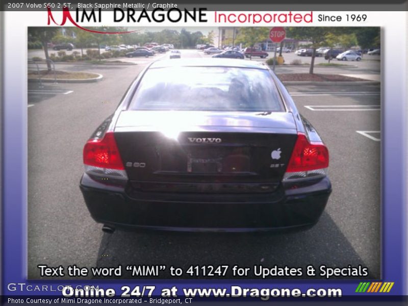 Black Sapphire Metallic / Graphite 2007 Volvo S60 2.5T