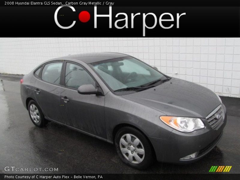 Carbon Gray Metallic / Gray 2008 Hyundai Elantra GLS Sedan