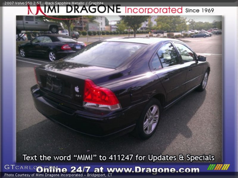 Black Sapphire Metallic / Graphite 2007 Volvo S60 2.5T