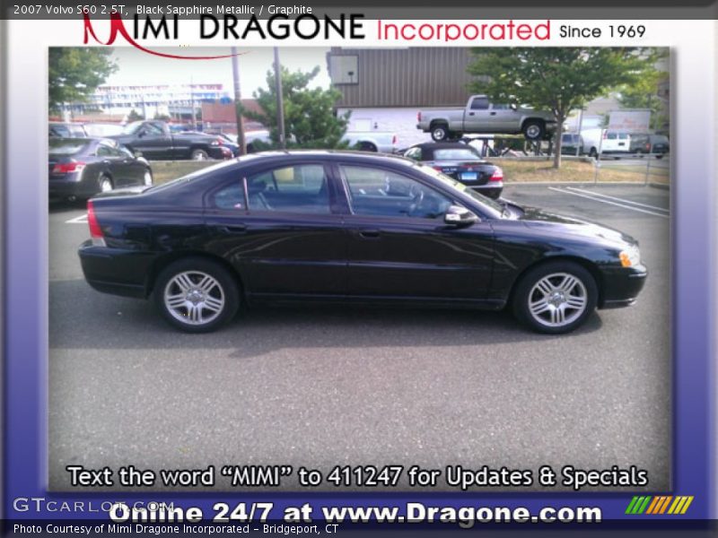 Black Sapphire Metallic / Graphite 2007 Volvo S60 2.5T